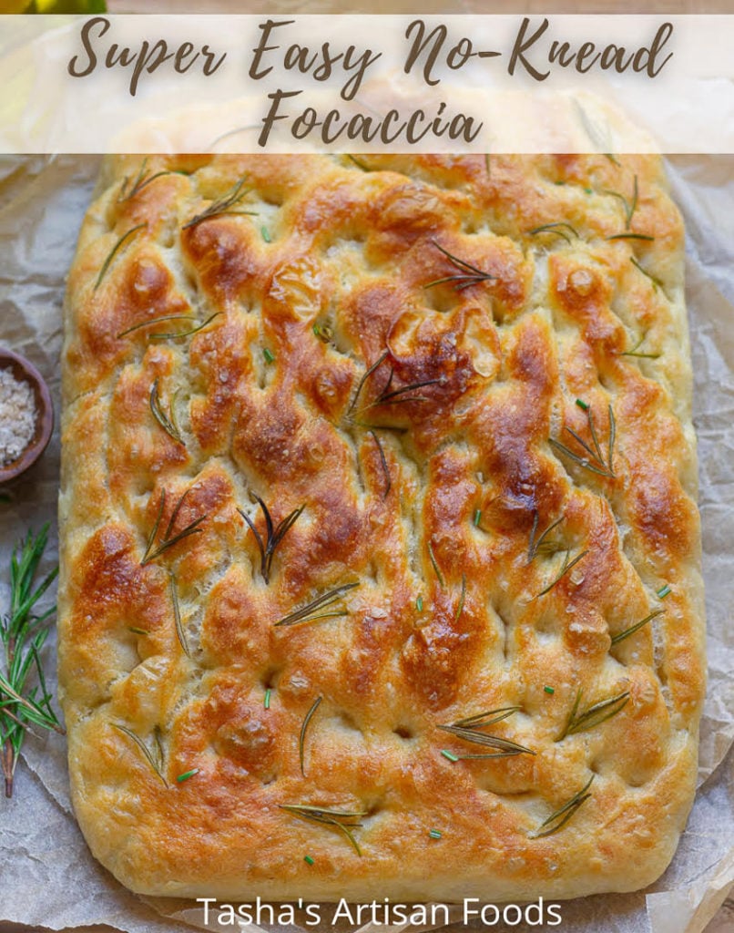 Super Easy No-Knead Focaccia | Homemade Focaccia Bread PIN