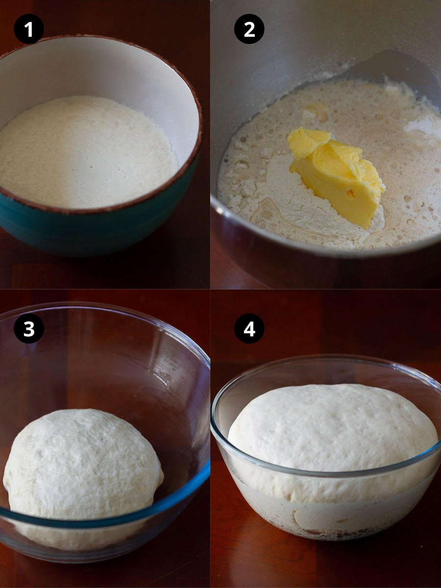 Steps for making sandwich bread